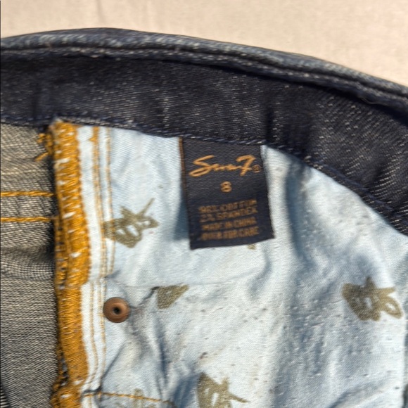 Seven7 Blue Straight Leg Jeans Size 8 - Picture 3 of 7